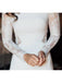 Long Sleeves Lace Unique Cheap Wedding Dresses Online, Cheap Bridal Dresses, WD487