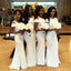Mermaid White Sexy Inexpensive Elegant Long Bridesmaid Dresses, WG371