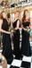 Mismatched Black Cheap Bridesmaid Dresses Online, WG773