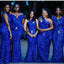 Mismatched Blue Mermaid Cheap Long Bridesmaid Dresses Online,WG1463