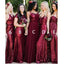 Mismatched Dark Red Long Bridesmaid Dresses Online, Cheap Bridesmaids Dresses, WG736