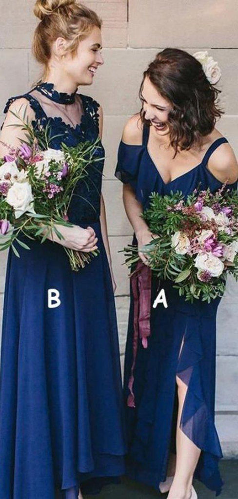 Mismatched Royal Blue Cheap Bridesmaid Dresses Online, WG775