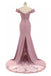 Off Shoulder Duty Rose Mermaid Cheap Bridesmaid Dresses Online, WG771