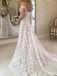 Off Shoulder Lace A-line Cheap Wedding Dresses Online, Cheap Bridal Dresses, WD547