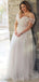 Off Shoulder Lace Applique Plus Size Wedding Dresses Online, Cheap Bridal Dresses, WD647