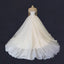 Off Shoulder Organza  A line Long Tail Wedding Dresses, Corset Custom Made Long Wedding Gown, Cheap Wedding Gowns, WD207