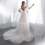 Off Shoulder Simple A-line Scoop Cheap Wedding Dresses Online, Cheap Bridal Dresses, WD573