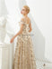 Off Shoulder Sparkly Gold Cheap Long Evening Prom Dresses, Evening Party Prom Dresses, 12125