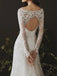 Open Back Long Sleeves Lace Mermaid Wedding Dresses Online, Cheap Bridal Dresses, WD631