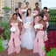 Pink Mermaid Sweetheart High Slit Cheap Long Bridesmaid Dresses,WG1218