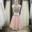 Popular dark pink two pieces sparkly Bohemian lovely prom gowns dress,BD00102