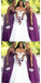Purple Spaghetti Straps V-neck A-line Cheap Long Bridesmaid Dresses Online,WG1462