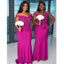Red Lace Mermaid Off Shoulder Cheap Long Bridesmaid Dresses,WG1412