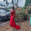 Red Mermaid Off Shoulder Cheap Long Bridesmaid Dresses,WG1311