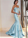 Sexy Blue Mermaid Sweetheart Long Party Prom Dresses, Cheap Dance Dresses,12354