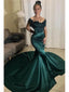 Sexy Emerald Green Mermaid Off Shoulder Long Prom Dresses Online,12544