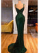 Sexy Green Mermaid Straps Cheap Long Prom Dresses Online,12819