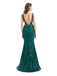 Sexy Mermaid Sleeveless Green Jewel Backless Long Prom Dresses Online,12587