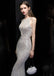 Sexy Mermaid V Neck Sequin Long Evening Prom Dresses, Evening Party Prom Dresses, 12321