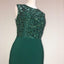 Sexy Open Back Emerald Green Side Slit Mermaid Sequin Lace Long Evening Prom Dresses, Popular Cheap Long Custom Party Prom Dresses, 17315