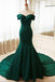 Simple Emerald Green Mermaid Long Evening Prom Dresses, Cheap Sweet 16 Dresses, 18324
