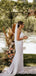 Simple Mermaid Sleeveless Spaghetti Straps Lace Wedding Dresses,WD745