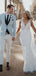 Simple Mermaid Sleeveless V-neck Handmade Lace Wedding Dresses,WD750