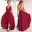 Simple Red High Low Cheap Bridesmaid Dresses Online, WG756