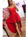 Simple Red High Low Simple Cheap Short Homecoming Dresses Online, Cheap Short Prom Dresses, CM827