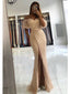 Sparkly Sheath Off Shoulder Side Slit Maxi Long Prom Dresses,13054