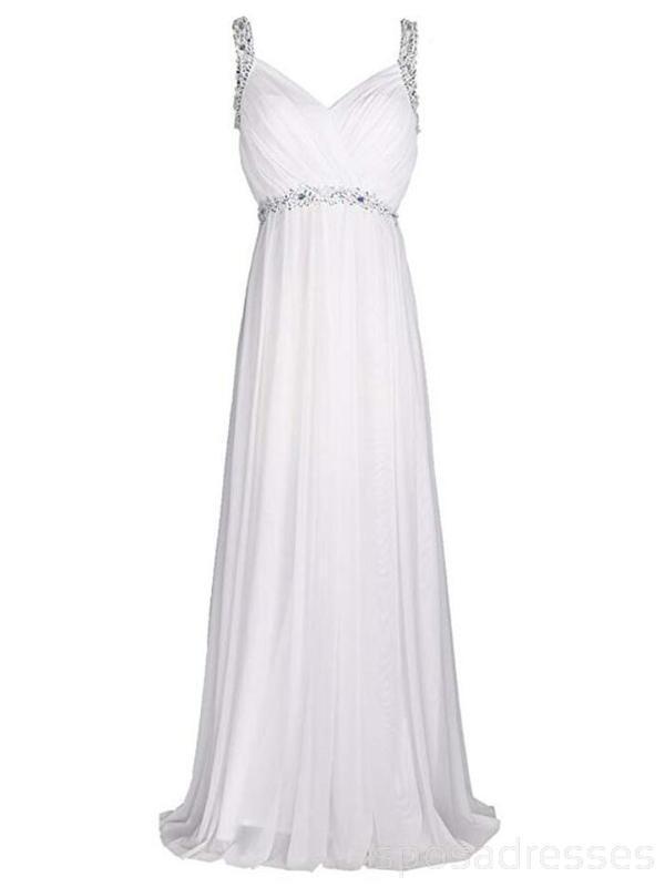 Straps Beaded Cheap Beach Wedding Dresses Online, Cheap Beach Bridal Dresses, WD467