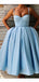 Straps Simple Blue Unique Cheap Homecoming Dresses Online, Cheap Short Prom Dresses, CM770