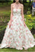Sweetheart 3D Flower A-line Long Evening Prom Dresses, Evening Party Prom Dresses, 12337