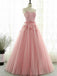 Sweetheart Blush Pink Lace Evening Prom Dresses, Sweet 16 Dresses, 17491