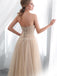 Sweetheart Champagne Applique Evening Prom Dresses, Evening Party Prom Dresses, 12026