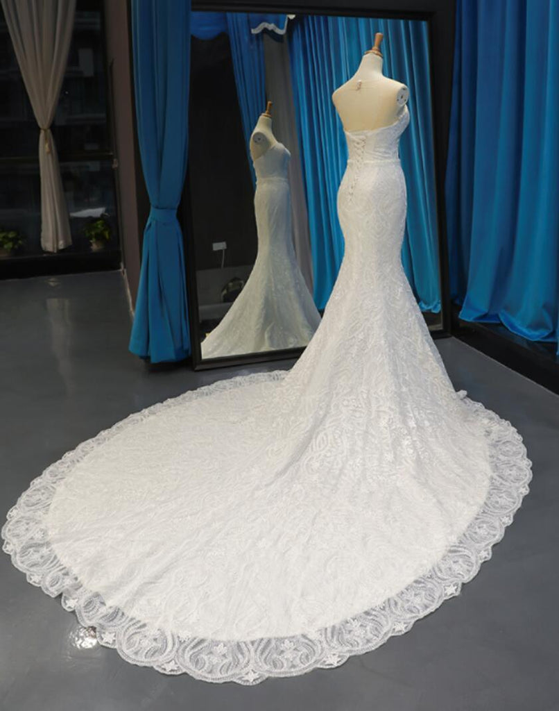 Sweetheart Lace Mermaid Wedding Dresses Online, Cheap Bridal Dresses, WD621