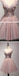 Two Strapless V Neckline Blush Pink Beaded Homecoming Prom Dresses, Affordable Short Party Corset Back Prom Dresses, Perfect Homecoming Dresses, CM226