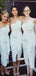 Unique Off White Side Slit Cheap Long Bridesmaid Dresses Online, WG569