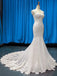 V Neck Lace Mermaid Wedding Dresses, Cheap Wedding Gown, WD721