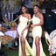 Yellow Mermaid One Shoulder Side Slit Cheap Long Bridesmaid Dresses,WG1052